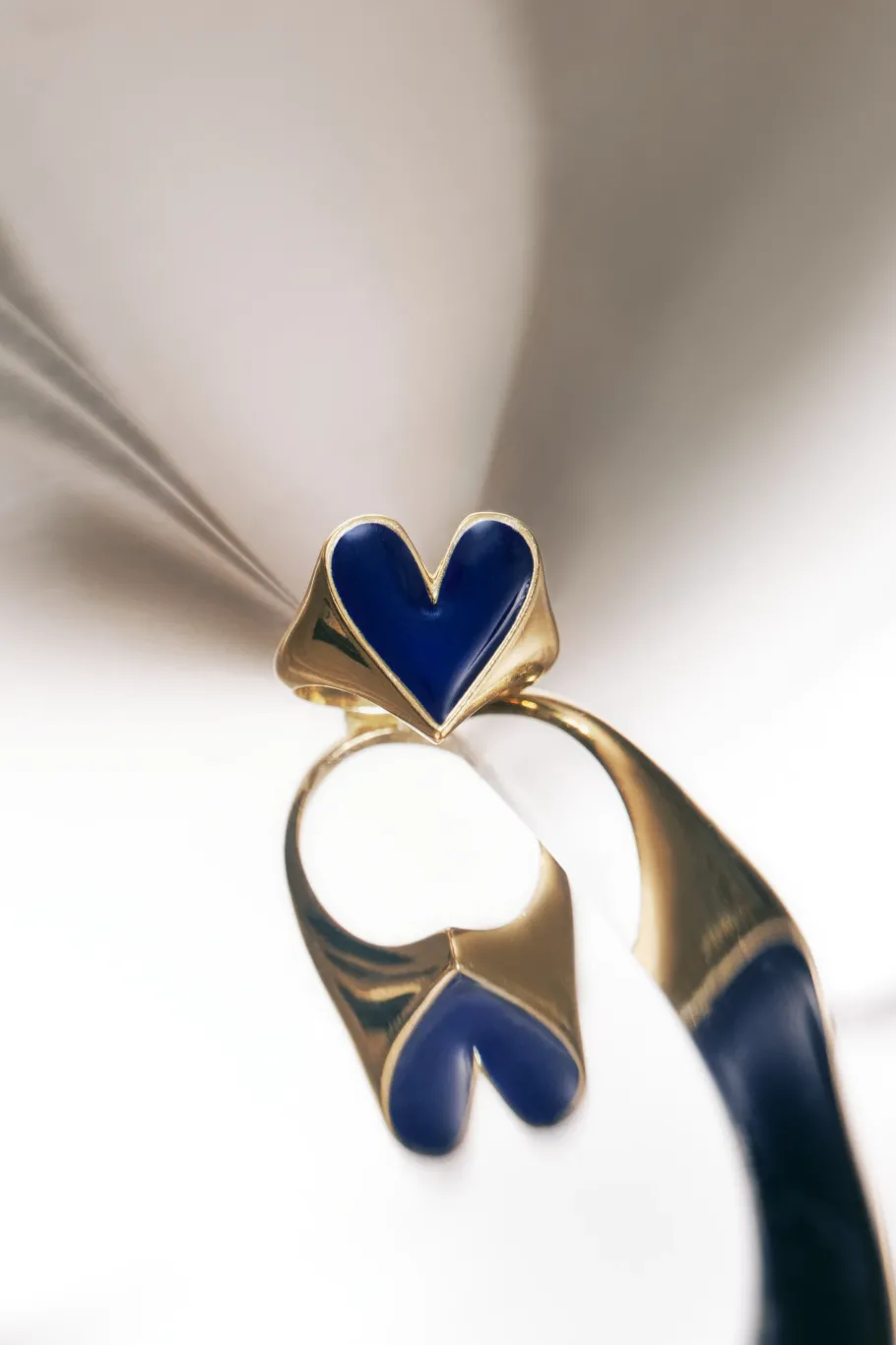 Bijoux|Balzac Bague Faustine Dore Coeur Marine
