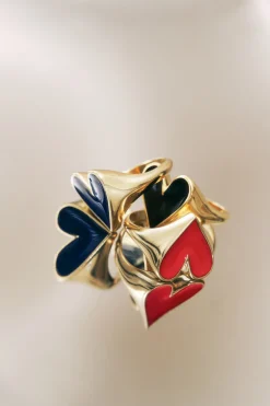 Bijoux|Balzac Bague Faustine Dore Coeur Noir