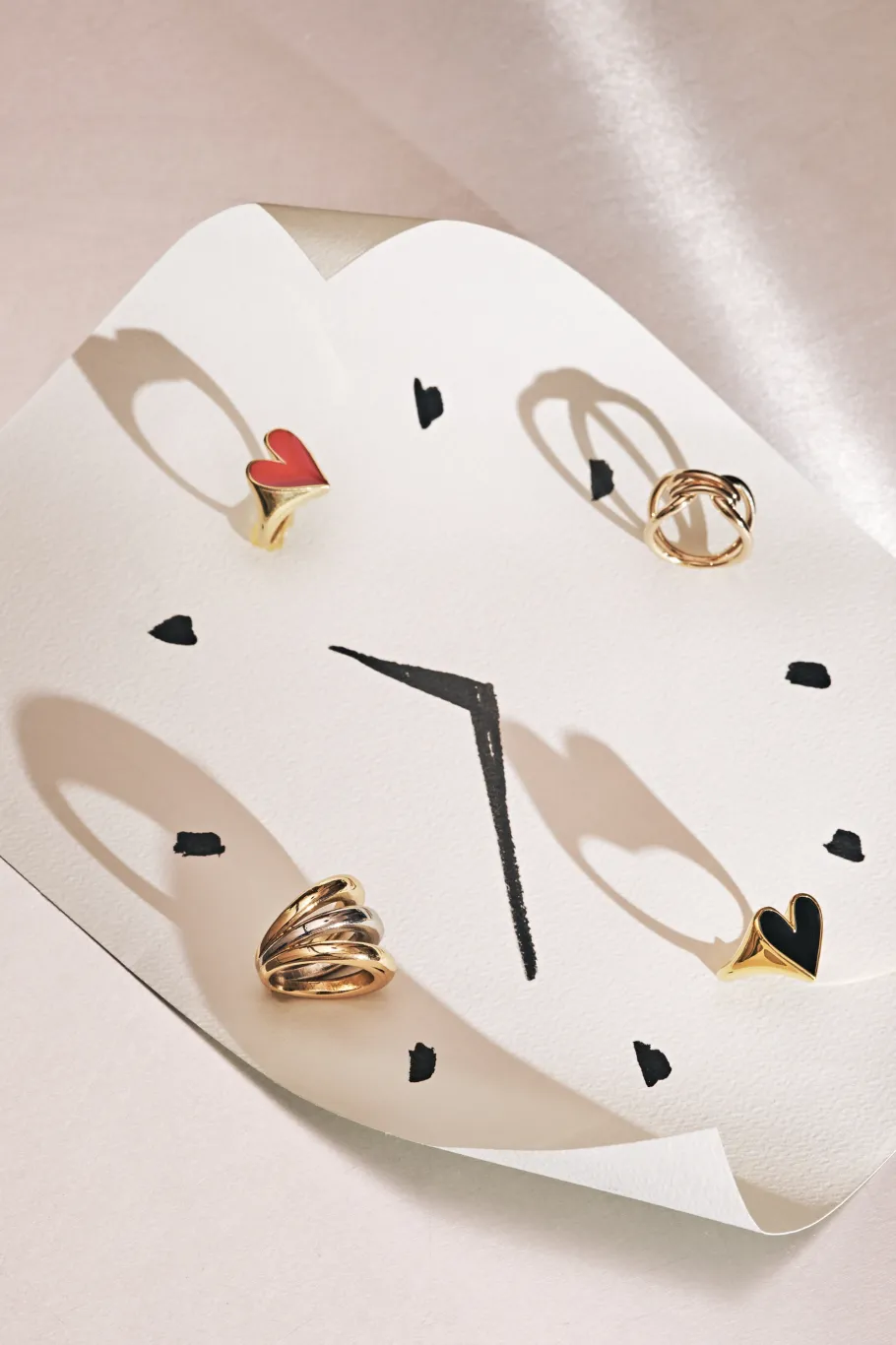 Bijoux|Balzac Bague Faustine Dore Coeur Noir