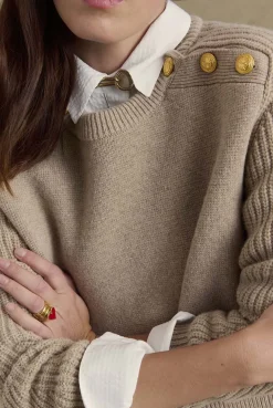 Bijoux|Balzac Bague Faustine Dore Coeur Rouge