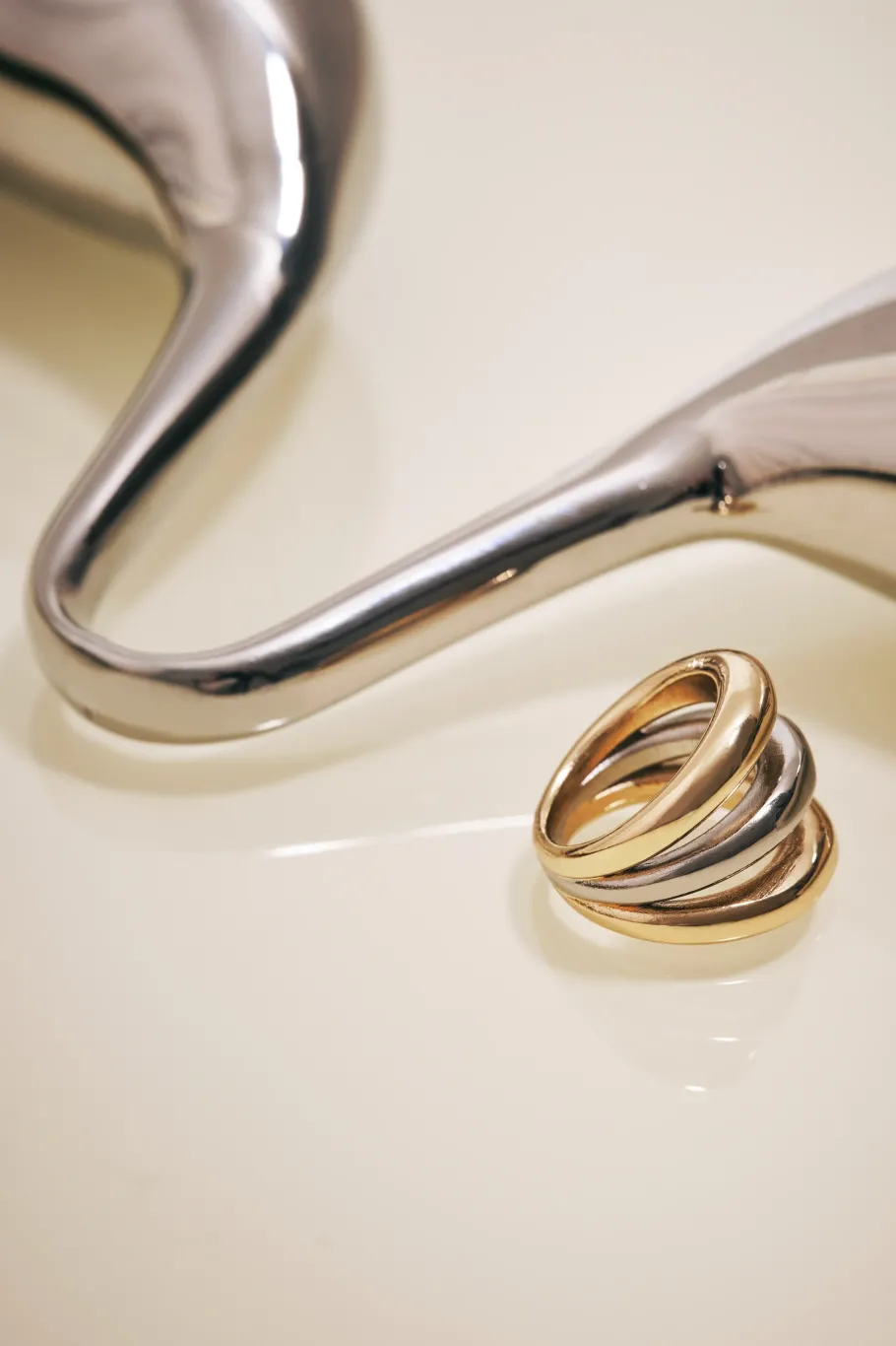 Bijoux|Balzac Bague Irene Bicolore Dore Et Argente
