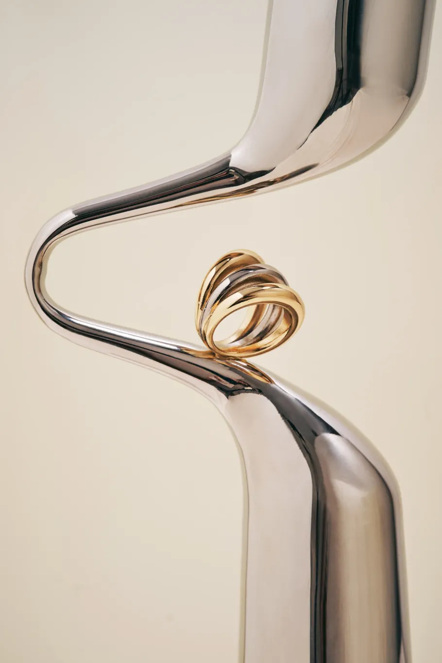 Bijoux|Balzac Bague Irene Bicolore Dore Et Argente