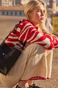 Pulls Et Cardigans|Balzac Cardigan Giboule Rouge Et Ecru