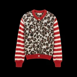 Pulls Et Cardigans|Balzac Cardigan Idole Rouge Et Leopard