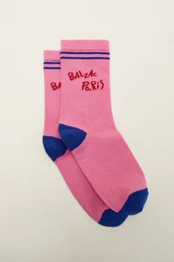 Chaussettes|Balzac Chaussettes Love Bisou Rose Et Bleu