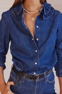 Chemises Et Blouses|Balzac Chemise Belkis Bleu Midi