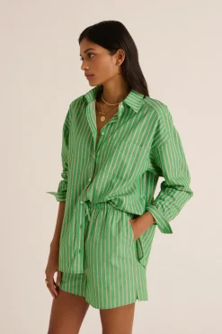 Chemises Et Blouses|Balzac Chemise Hector Rayures Vert Et Orange