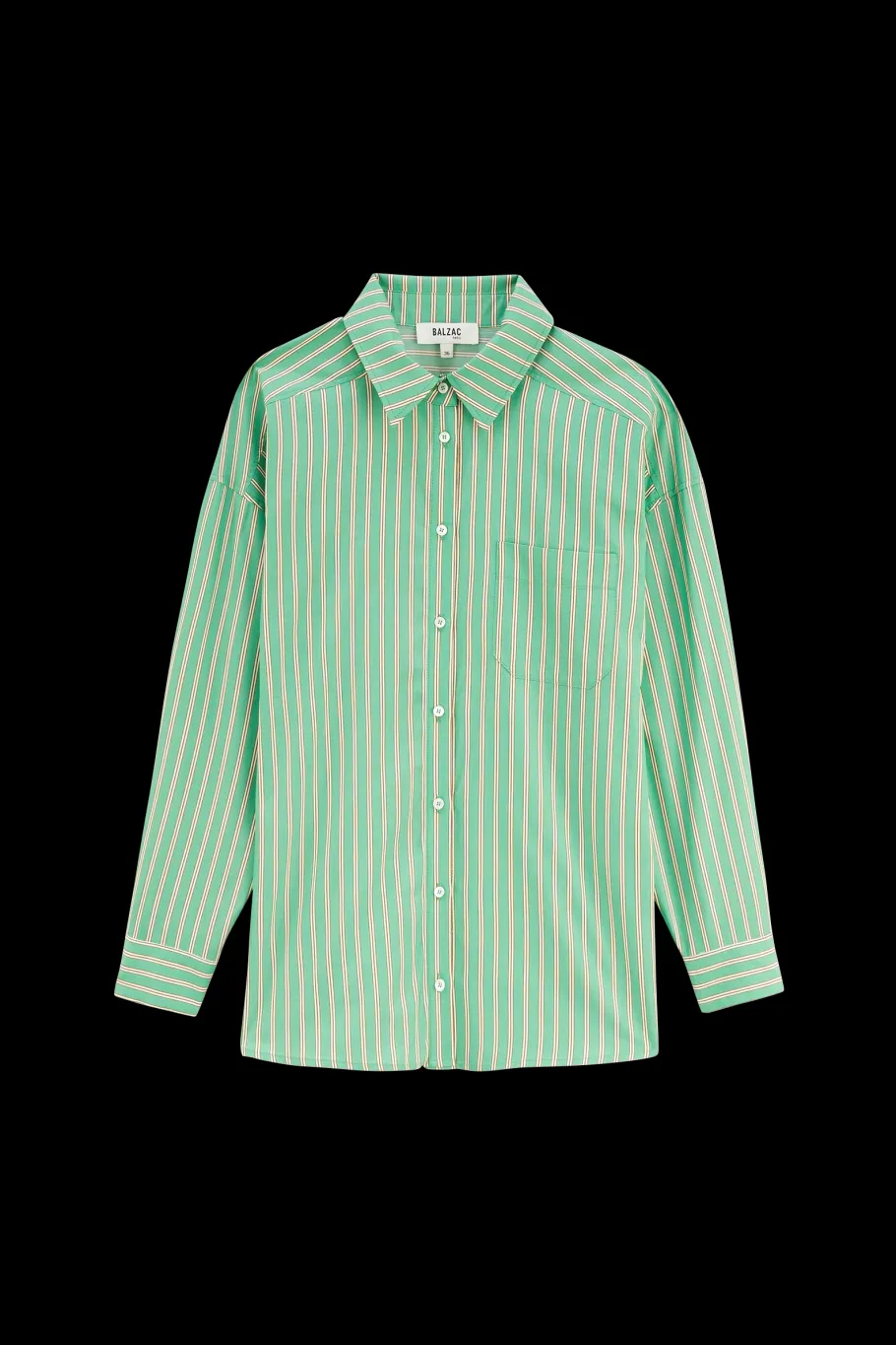 Chemises Et Blouses|Balzac Chemise Hector Rayures Vert Et Orange