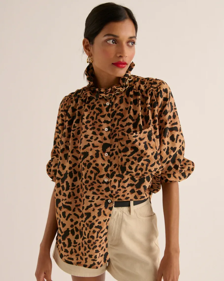 Chemises Et Blouses|Balzac Chemise Leonor Guepard Cappucino