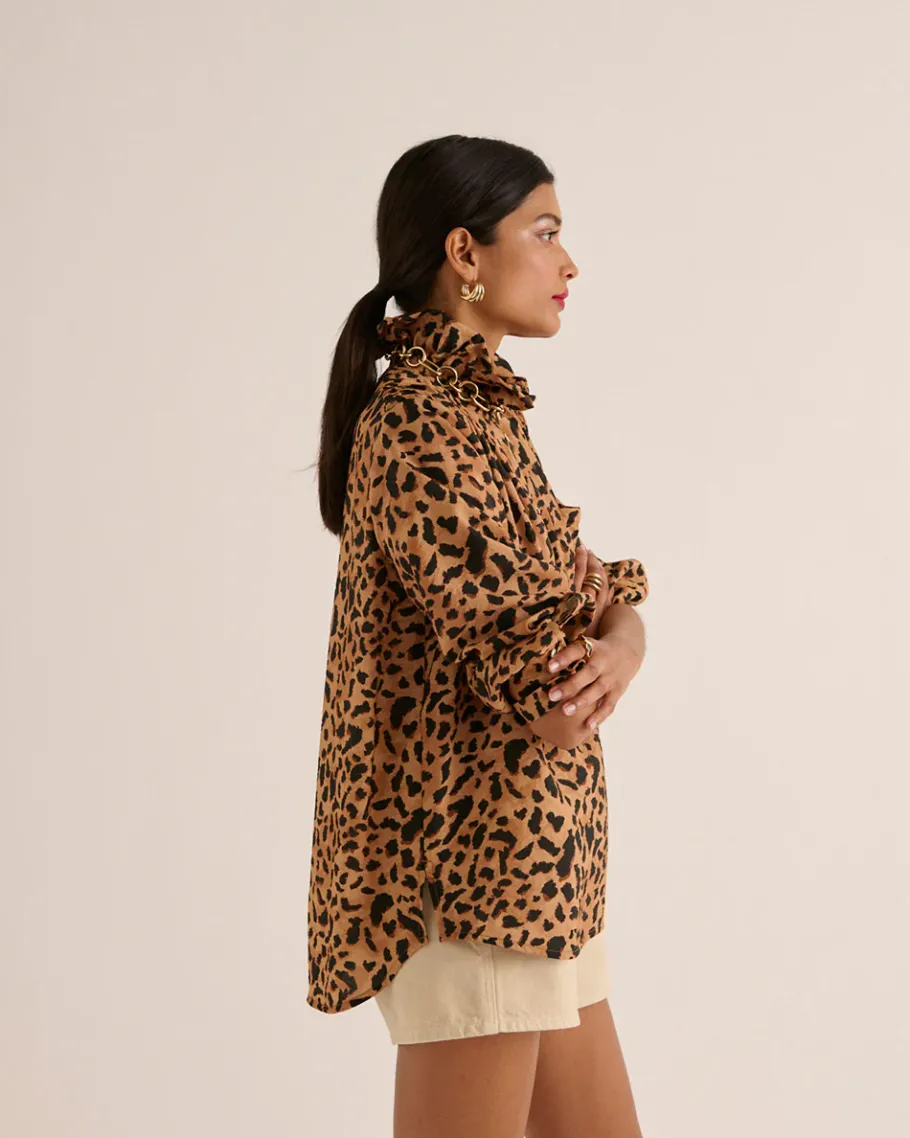 Chemises Et Blouses|Balzac Chemise Leonor Guepard Cappucino