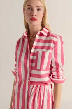 Chemises Et Blouses|Balzac Chemise Ulysse Rayures Rose