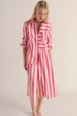 Chemises Et Blouses|Balzac Chemise Ulysse Rayures Rose