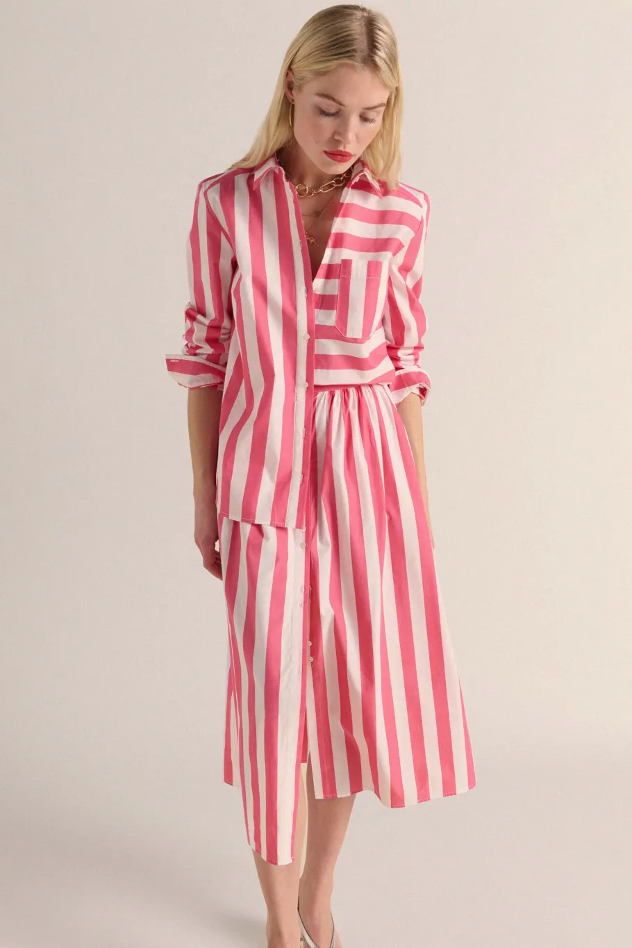 Chemises Et Blouses|Balzac Chemise Ulysse Rayures Rose