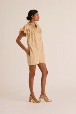 Combinaisons|Balzac Combishort Jade Broderie Anglaise Beige