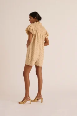 Combinaisons|Balzac Combishort Jade Broderie Anglaise Beige