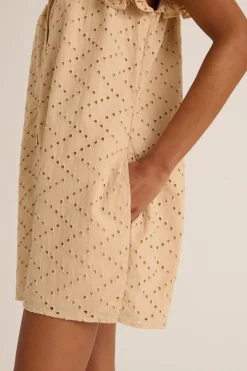 Combinaisons|Balzac Combishort Jade Broderie Anglaise Beige