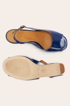 Babies, Sandales Et Escarpins|Balzac Escarpins Ode Vernis Froisse Bleu Nuit