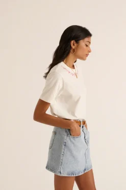 Jupes Et Shorts|Balzac Mini-Jupe Sixtine Bleu Glacier