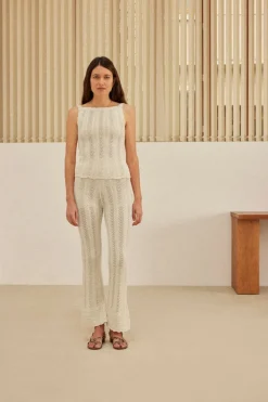 Pantalons|Balzac Pantalon Marbre Ecru