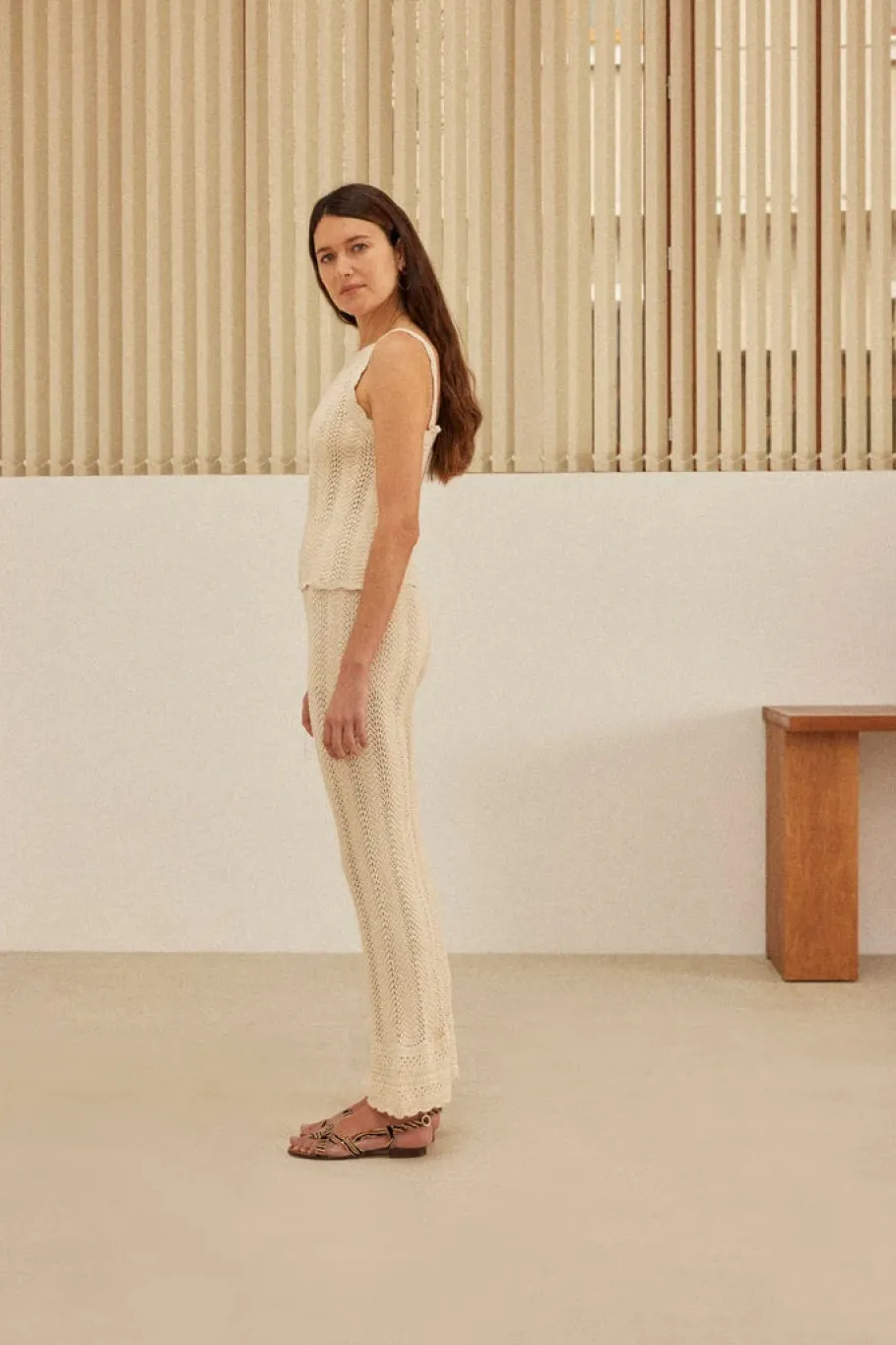 Pantalons|Balzac Pantalon Marbre Ecru
