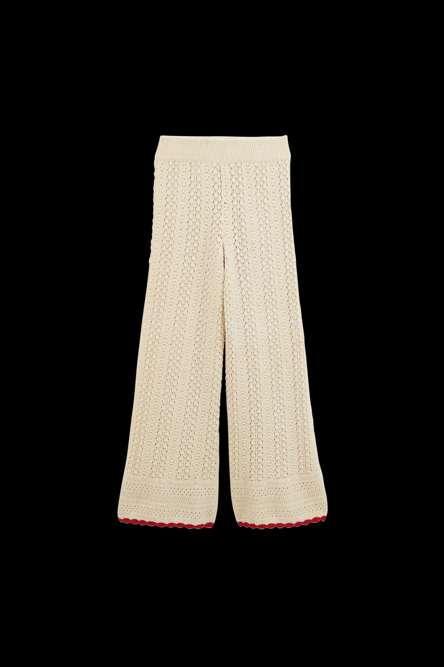 Pantalons|Balzac Pantalon Paysage Ecru Et Lisere Rouge