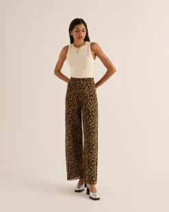 Pantalons|Balzac Pantalon Piana Leopard Irise
