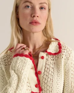 Tee-Shirts Et Bodies|Balzac Polo Gabin Ecru Et Rouge