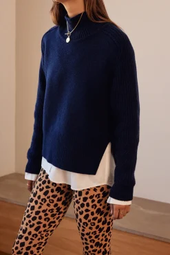 Pulls Et Cardigans|Balzac Pull Mael Bleu Marine