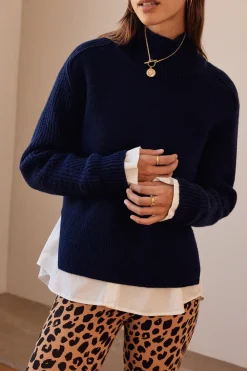 Pulls Et Cardigans|Balzac Pull Mael Bleu Marine