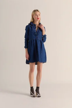 Robes|Balzac Robe Belkis Bleu Midi