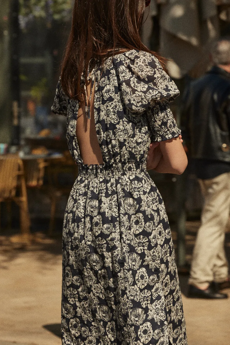 Robes|Balzac Robe Celesta Imprime Flower Party Rayures Marine Et Ecru