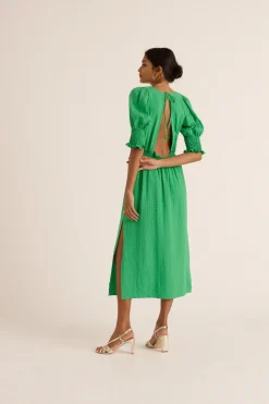 Robes|Balzac Robe Celeste Vert Pelouse