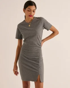 Robes|Balzac Robe Floreal Gris Anthracite