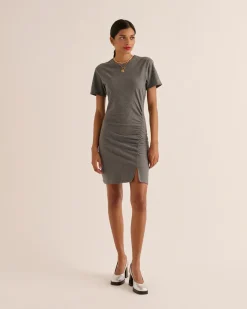 Robes|Balzac Robe Floreal Gris Anthracite
