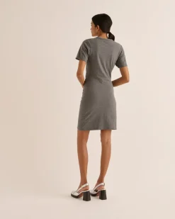 Robes|Balzac Robe Floreal Gris Anthracite