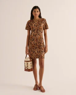 Robes|Balzac Robe Floreal Guepard Cappuccino