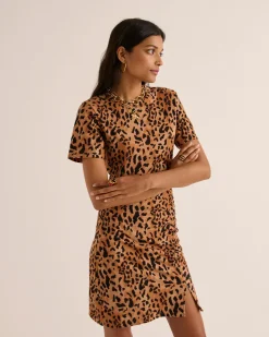 Robes|Balzac Robe Floreal Guepard Cappuccino