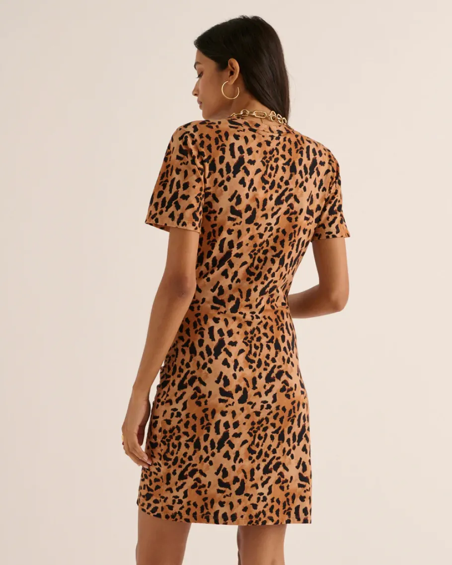 Robes|Balzac Robe Floreal Guepard Cappuccino