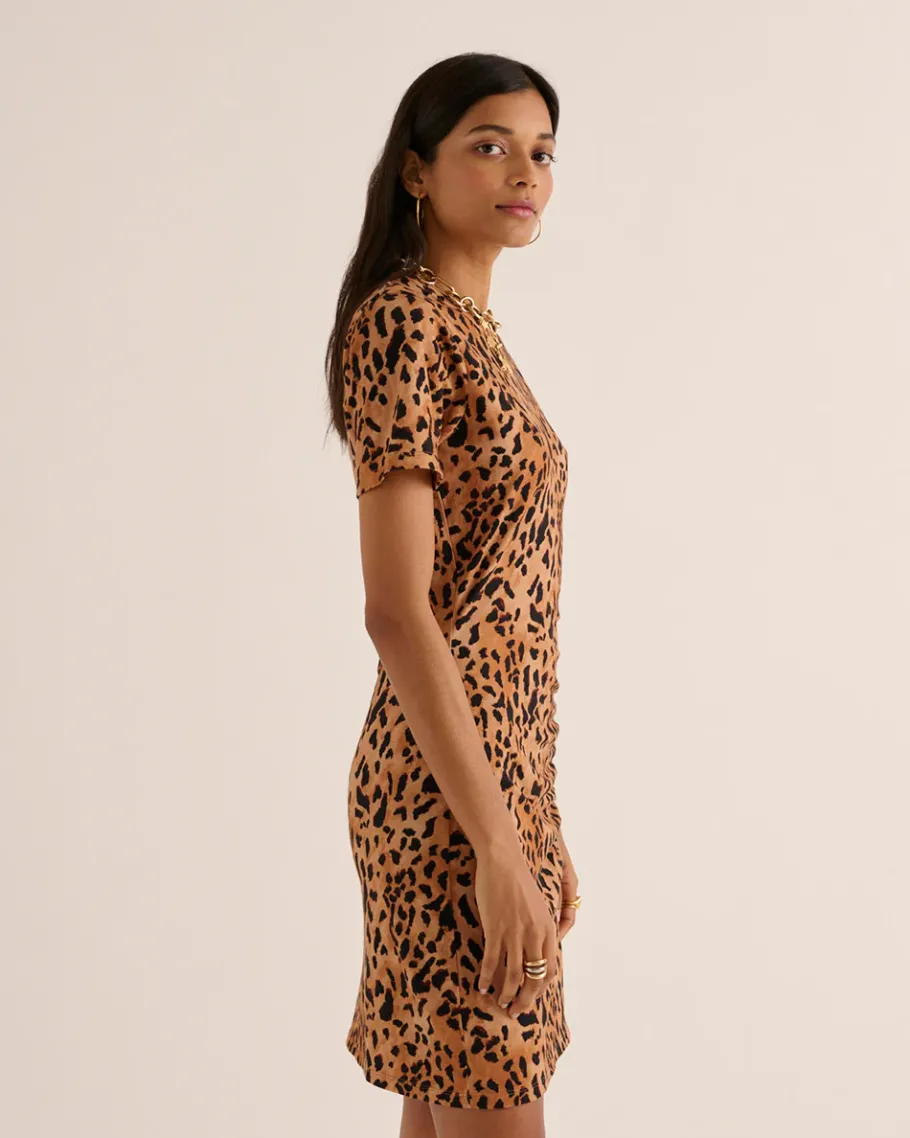 Robes|Balzac Robe Floreal Guepard Cappuccino