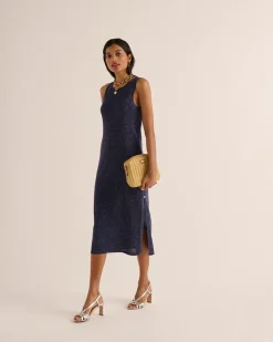 Robes|Balzac Robe Persil Marine Irise