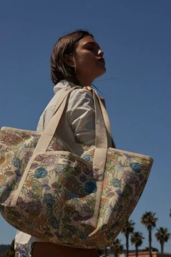 Pochettes Et Cabas|Balzac Sac Contemporain Imprime Fleurs D'Ete