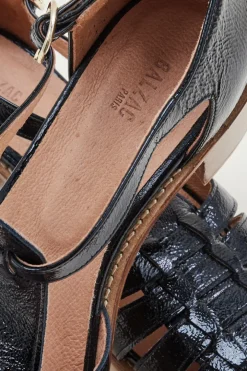 Babies, Sandales Et Escarpins|Balzac Sandales Albane Vernis Froisse Noir
