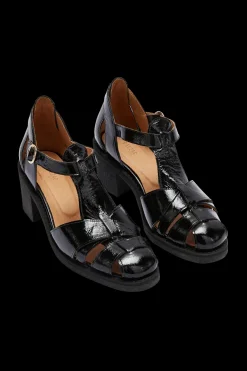Babies, Sandales Et Escarpins|Balzac Sandales Corsaire Vernis Froisse Noir