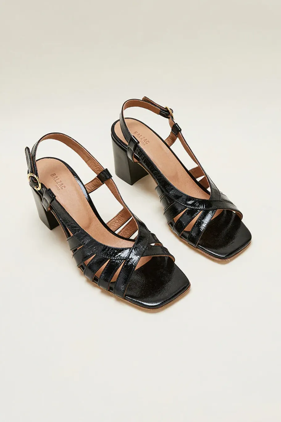 Babies, Sandales Et Escarpins|Balzac Sandales Prudence Vernis Froisse Noir