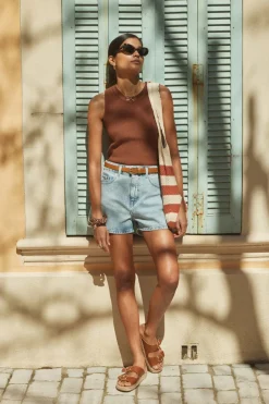 Jupes Et Shorts|Balzac Short Triomphe Bleu Glacier