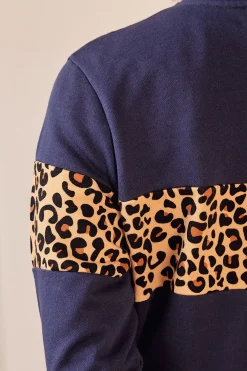 Sweatshirts|Balzac Sweat Anvers Marine Et Leopard