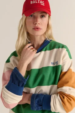 Sweatshirts|Balzac Sweat Harlow Multicolore Raye