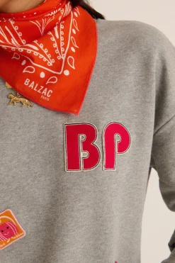 Sweatshirts|Balzac Sweat-Shirt Harlow Patch Gris