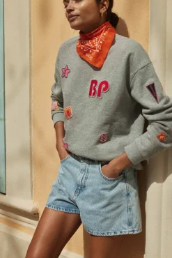 Sweatshirts|Balzac Sweat-Shirt Harlow Patch Gris