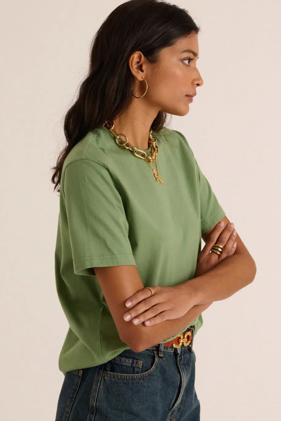 Tee-Shirts Et Bodies|Balzac Tee-Shirt Bree Vert Sauge